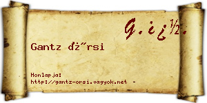 Gantz Örsi névjegykártya